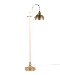 Emery Reader 64in Metal Floor Lamp Gold Metal by   