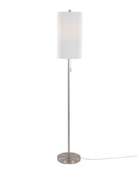 Bounty 62in Metal Floor Lamp Brushed Nickel by   