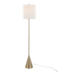 Cone 64in Metal Floor Lamp Gold Metal by   