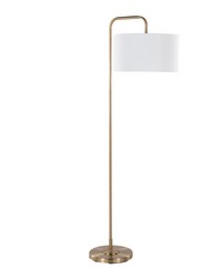 Puck 63.75in Metal Floor Lamp Gold Metal by   