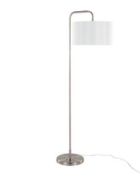 Puck 63in Metal Floor Lamp Brushed Nickel by   