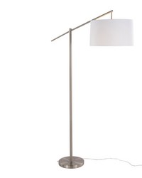 Casper 69in Metal Floor Lamp Brushed Nickel by   