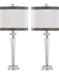 Diamond Torch 25.75in Crystal Table Lamp Clear Crystal by   