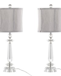 Karat 25.5in Crystal Table Lamp Clear Crystal by   