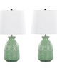 Lumisource Claudia 20in Ceramic Accent Lamp - Set of 2 Sage Green Ceramic