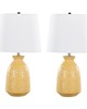 Lumisource Claudia 20in Ceramic Accent Lamp - Set of 2 Misted Yellow Ceramic