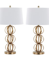 Linx 29in Metal Table Lamp Gold Metal by   