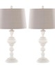 Lumisource Morocco 30in Poly Table Lamp - Set of 2 Distressed Off-white