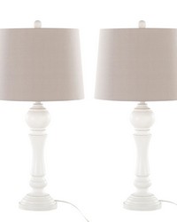 Winston 32in Poly Table Lamp Distressed Off-White Poly by   