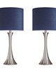 Lumisource Lenuxe 24in Metal Table Lamp - Set of 2 Brushed Nickel