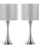 Lumisource Lenuxe 24in Metal Table Lamp - Set of 2 Brushed Nickel