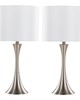 Lumisource Lenuxe 24in Metal Table Lamp - Set of 2 Brushed Nickel