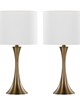 Lumisource Lenuxe 24in Metal Table Lamp - Set of 2 Matte Golden Bronze