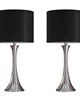 Lumisource Lenuxe 24in Metal Table Lamp - Set of 2 Polished Nickel