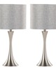 Lumisource Lenuxe 24in Metal Table Lamp - Set of 2 Polished Nickel