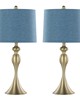 Lumisource Ashland 27in Metal Table Lamp - Set of 2 Gold Metal