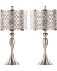 Lumisource Ashland 27in Metal Table Lamp - Set of 2 Brushed Nickel