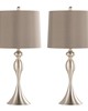 Lumisource Ashland 27in Metal Table Lamp - Set of 2 Brushed Nickel