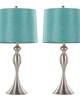 Lumisource Ashland 27in Metal Table Lamp - Set of 2 Brushed Nickel