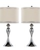 Lumisource Ashland 27in Metal Table Lamp - Set of 2 Polished Chrome