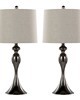 Lumisource Ashland 27in Metal Table Lamp - Set of 2 Gun Metal