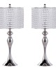 Lumisource Ashland 27in Metal Table Lamp - Set of 2 Polished Nickel