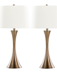 Lenuxe 29in Metal Table Lamp Matte Golden Bronze by   