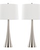 Lumisource Diana 29in Metal Table Lamp - Set of 2 Brushed Nickel