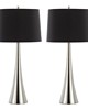 Lumisource Diana 29in Metal Table Lamp - Set of 2 Polished Nickel