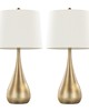 Lumisource Pebble 29in Metal Table Lamp - Set of 2 Gold Metal