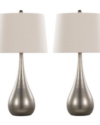 Pebble 29in Metal Table Lamp Aged Pewter by   