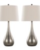 Lumisource Pebble 29in Metal Table Lamp - Set of 2 Aged Pewter