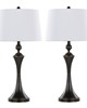 Lumisource Flint 30in Metal Table Lamp with USB - Set of 2 Oil Rubbed Bronze