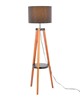 Lumisource Compass Shelf Floor Lamp Walnut Wood