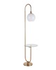 Lumisource Trombone Floor Lamp with Table Gold Metal