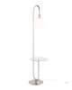 Lumisource Trombone Floor Lamp with Table Nickel Metal