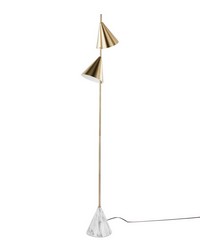 Cone 65in Metal Floor Lamp Gold Metal by   