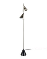 Cone 65in Metal Floor Lamp Plated Nickel by   