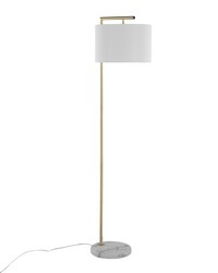 Fran Floor Lamp White Marble by   