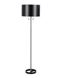 Hilton Floor Lamp Nickel by   