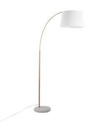 March Floor Lamp White Marble by   