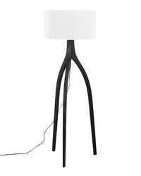 Wishbone Floor Lamp Black Wood by   