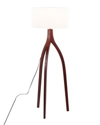 Wishbone Floor Lamp Walnut Wood by   