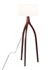 Lumisource Wishbone Floor Lamp Walnut Wood