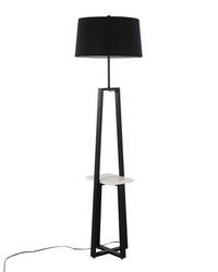 Cosmo Shelf Floor Lamp White Marble by   