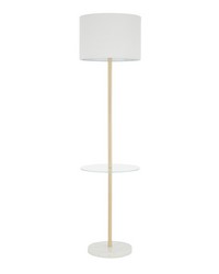 Chloe Shelf Floor Lamp White Marble by   