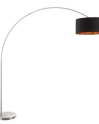 Salon Floor Lamp Satin Nickel by   