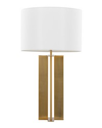 Cosmo 28in Metal Table Lamp Antique Brass by   