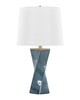 Lumisource Curvo Square 27in Ceramic Table Lamp Blue Ceramic