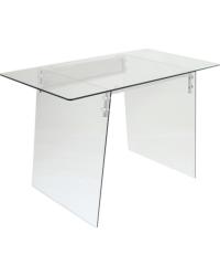 Glacier Desk Clear chrome by   